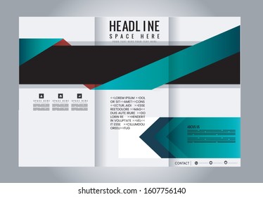 Custom tri-fold brochure template Works great for either the inside or outside of the brochure.
