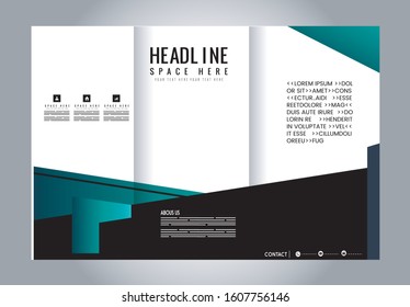 Custom tri-fold brochure template Works great for either the inside or outside of the brochure.
