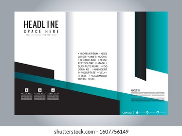 Custom tri-fold brochure template Works great for either the inside or outside of the brochure.
