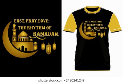 Custom t-shirt design  Ramadan typography