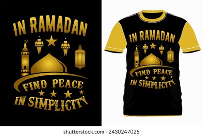 Custom t-shirt design  Ramadan typography