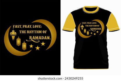 Custom t-shirt design  Ramadan typography