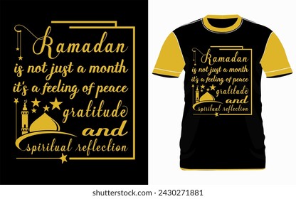 Custom t-shirt design  Ramadan typography