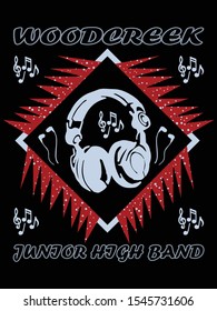 Custom T-shirt vector template, Music  t-shirt design