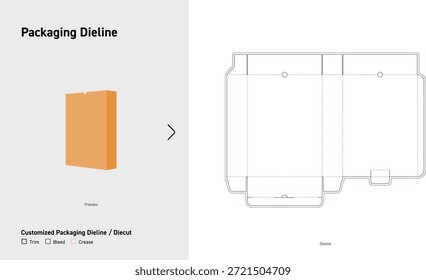 Personalizado Tuck End Mailer Box com Thumb Entalhe Diecut Modelo para Embalagem