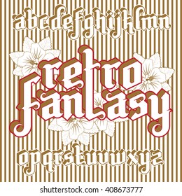 Custom type vintage gothic letters. Stock vector gothic typography for labels, headlines, posters etc
