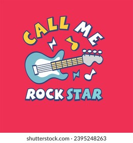 Angepasste Typografie, nennen Sie mich "ein ROCKSTAR"-Vektor