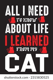 CUSTOM TYPOGRAPHY CAT T SHIRT DESIGN 
