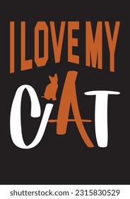 CUSTOM TYPOGRAPHY CAT T SHIRT DESIGN 