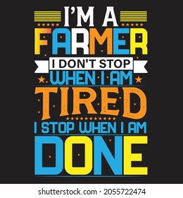 Custom typography farmer t shirt design