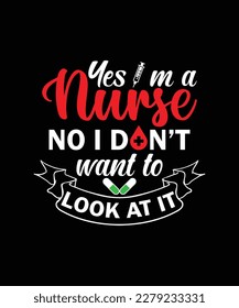 Custom Typography Nurse T-shirt Design