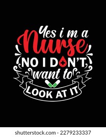 Diseño de camiseta de enfermera de tipografía personalizada
