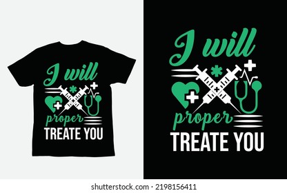custom typography nurses modern t shirt design