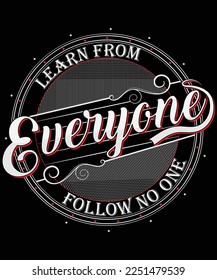Custom typography t shirt design