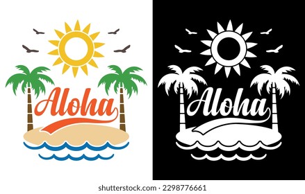 Custom Typography Vector Printable Summer Beach Quotes Design