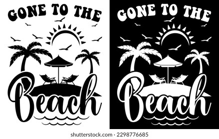 Custom Typography Vector Printable Summer Beach Quotes Design