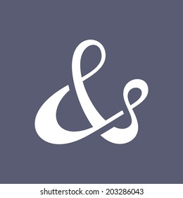 Custom vector ampersand symbol for wedding invitation