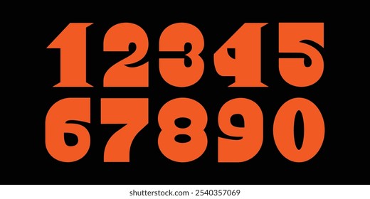 Custom vector creative color geometry shapes' numerals. font alphabet vector illustrations.