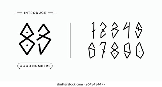 Custom vector creative color geometry shapes' numerals. font alphabet vector illustrations.