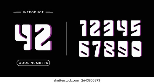 Custom vector creative color geometry shapes' numerals. font alphabet vector illustrations.