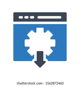 custom vector glyph colour icon 