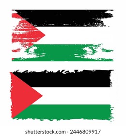 Custom vector palestine flag .