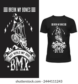 custom vintage bmx bike vector design for tshirt