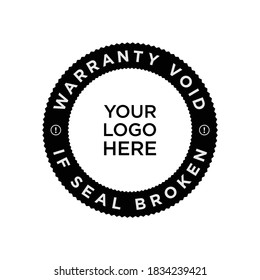 Custom Warranty void label template.