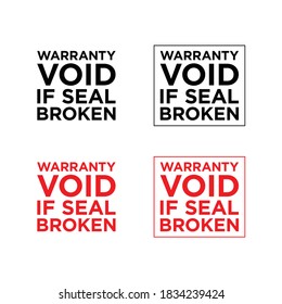 Custom Warranty void label template.