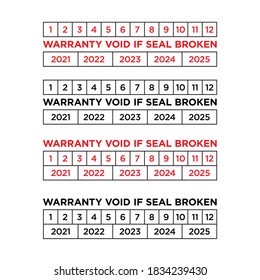 Custom Warranty void label template.