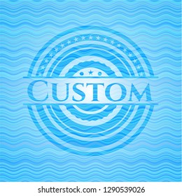 Custom water wavec oncept emblem.