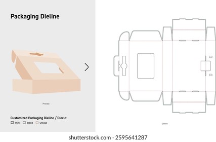 Custom Window Display Mailer Box Dieline