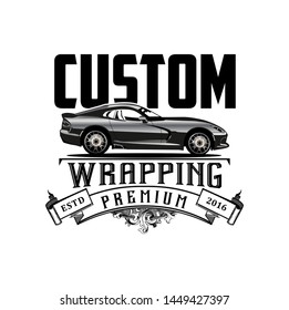 Custom wrapping logo vector 