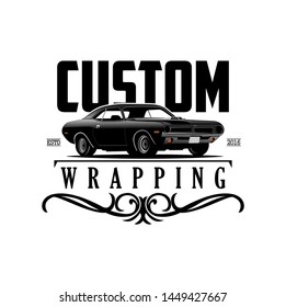 Custom wrapping logo vector 