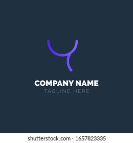 Custom Y Initial Logo Design