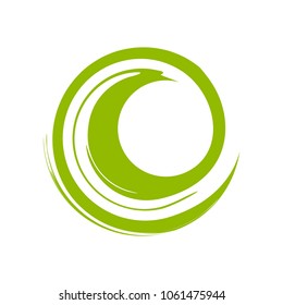 Custom Zen Wave Green Symbol Logo Design
