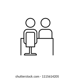 customer acceptance line icon. Element of business organisation icon for mobile concept and web apps. Thin line customer acceptance icon can be used for web and mobile on white background