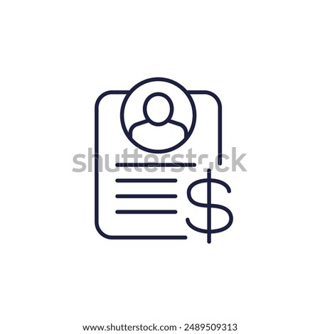 Customer Acquisition Cost line icon, CAC vector