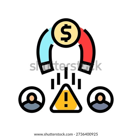 customer acquisition cost startup color icon vector. customer acquisition cost startup sign. isolated symbol illustration