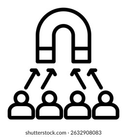 Icon-Element für Kundenakquisition für Design