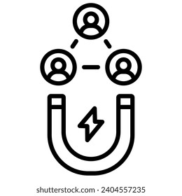 Customer Acquisition Icon line vector illustration