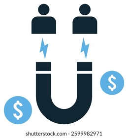 customer acquisition icon vector representing marketing, sales, and business growth. Ideal for corporate, startup, and strategy projects.