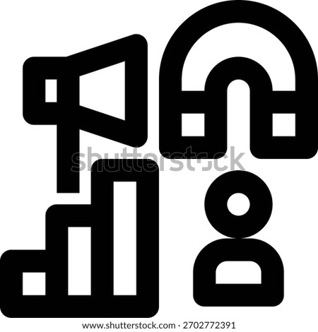 Customer Acquisition, Lead Generation, Client Acquisition Outline Icon