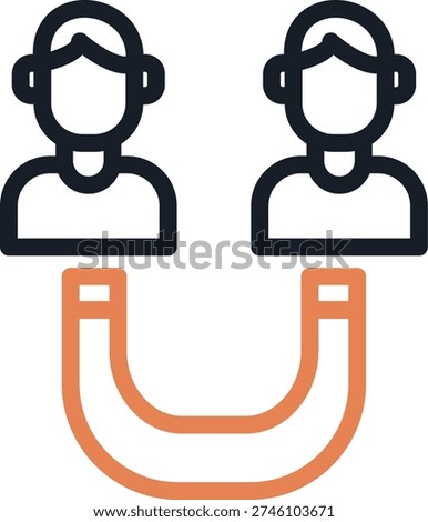 Customer Acquisition Line Due Icon Design
