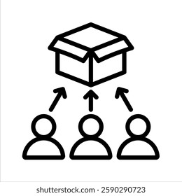 Customer Acquisition Line Vector Illustration On White Background.