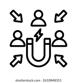 Customer Acquisition Line Vector Illustration On White Background.