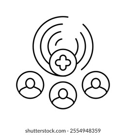 customer acquisition technical sales engineer line icon vector. customer acquisition technical sales engineer sign. isolated contour symbol black illustration