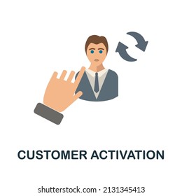 Customer Activation flat icon. Colored element sign from growth acceleration collection. Flat Customer Activation icon sign for web design, infographics and more.