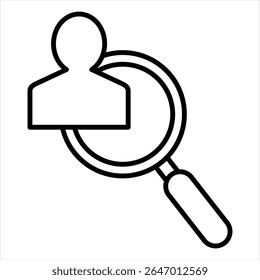Customer Analysis Outline Icon Vector Illustration