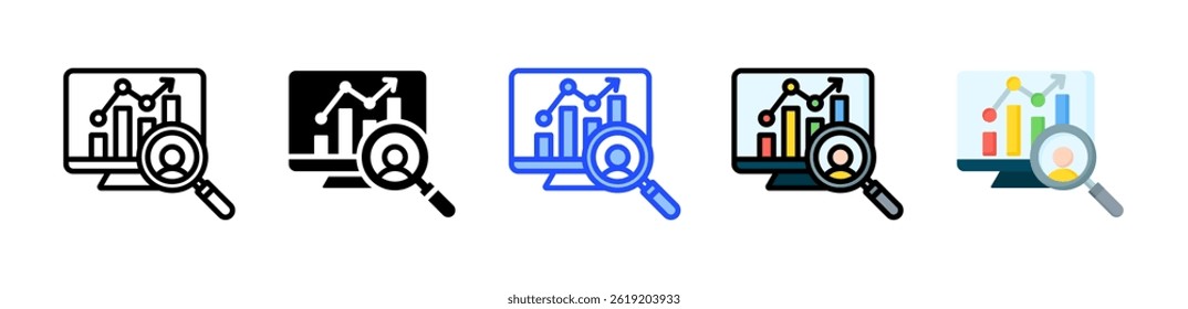 Customer Analytics Icon Collection With Multiple Styles